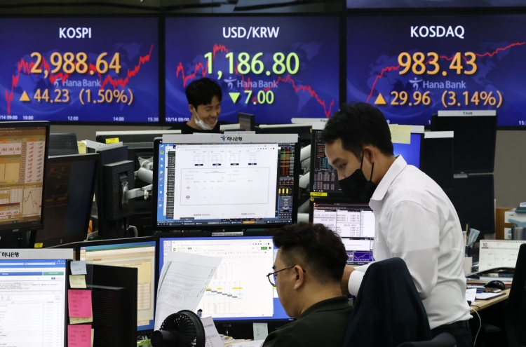 Seoul stocks retreat on institutional selling