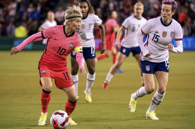 S. Korea hold mighty US to scoreless draw in women's football friendly