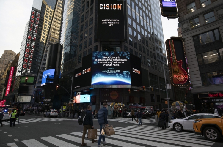 AMAXG Group advertises its metaverse, NTF vision on the Time Square in NY