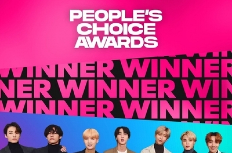 BTS secures three prizes at People's Choice Awards
