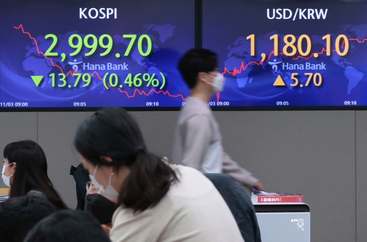 Seoul shares end lower amid omicron woes