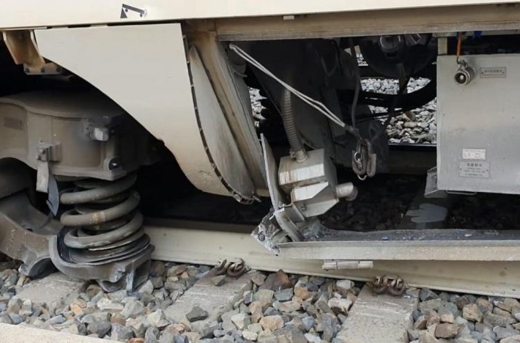 KTX train derails in central S. Korea, injuring passengers