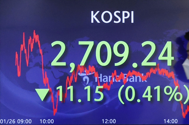 Seoul stocks open steeply lower on FOMC results, Russia-Ukraine risk