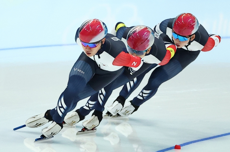 [BEIJING OLYMPICS] S. Korea eliminated in quarterfinals of men's team pursuit in speed skating