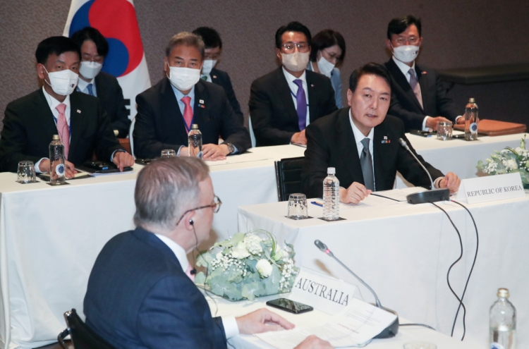Yoon, Kishida meet again at four AP summit at NATO