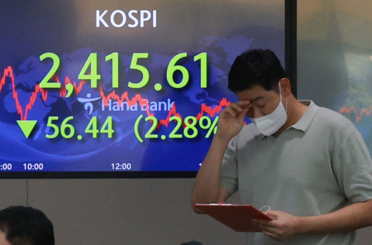 Seoul stocks dip over 2% on US rate hike woes; Korean won at 13-year low