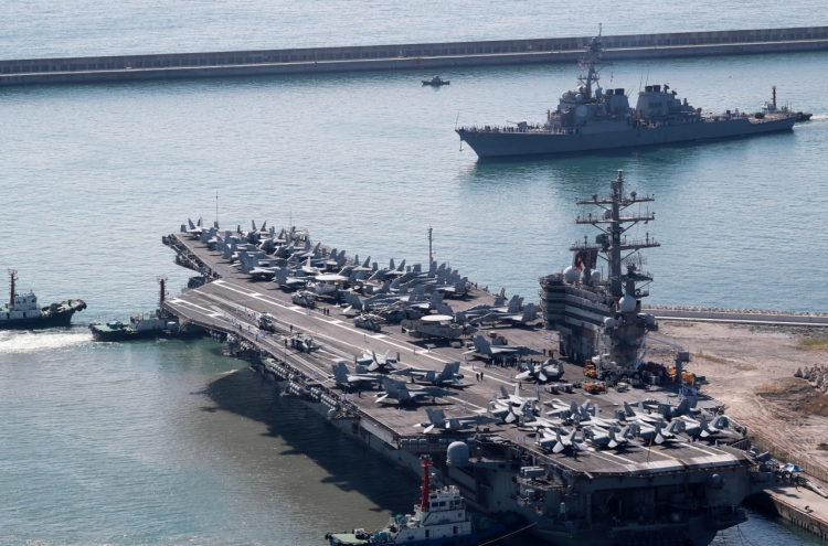 US aircraft carrier arrives in S.Korea as allies seek to improve combat readiness