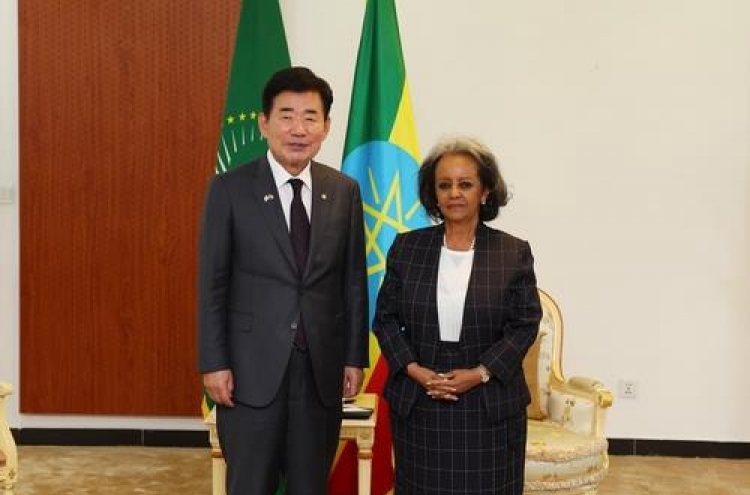 S. Korean Assembly speaker, Ethiopian president discuss economic cooperation