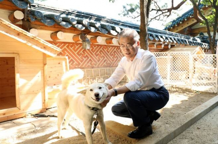 Moon notifies government of intent to return three NK dogs