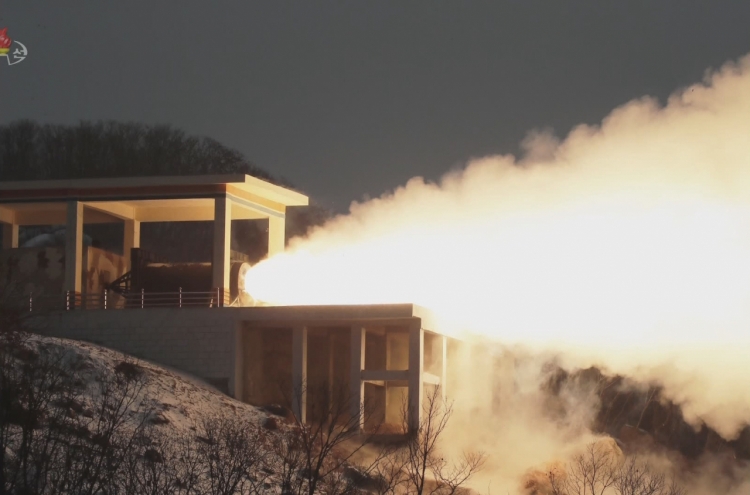 N. Korea tests enhanced engine amid push to improve missiles