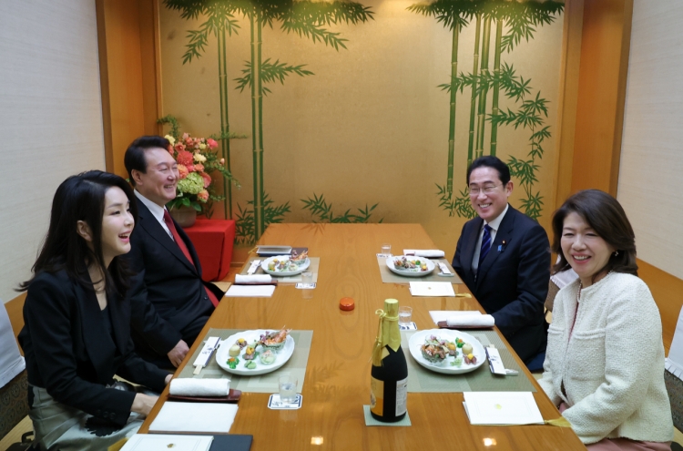 Yoon, Kishida have sukiyaki dinner together with first ladies