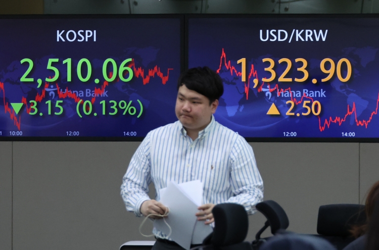 Seoul shares end lower ahead of key inflation data