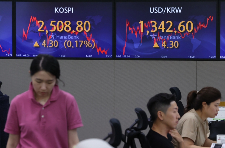 Seoul stocks snap 6-day losing streak, won hits 9-month low