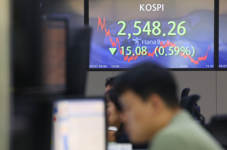 Seoul shares down for 3rd day amid rate hike woes