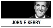 [John F. Kerry] Challenging disorder around the world