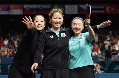 S. Korea beats Germany for bronze in women's table tennis team event