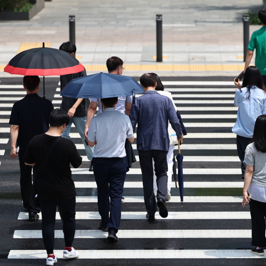 Umbrellas on hot, sunny days make perfect sense