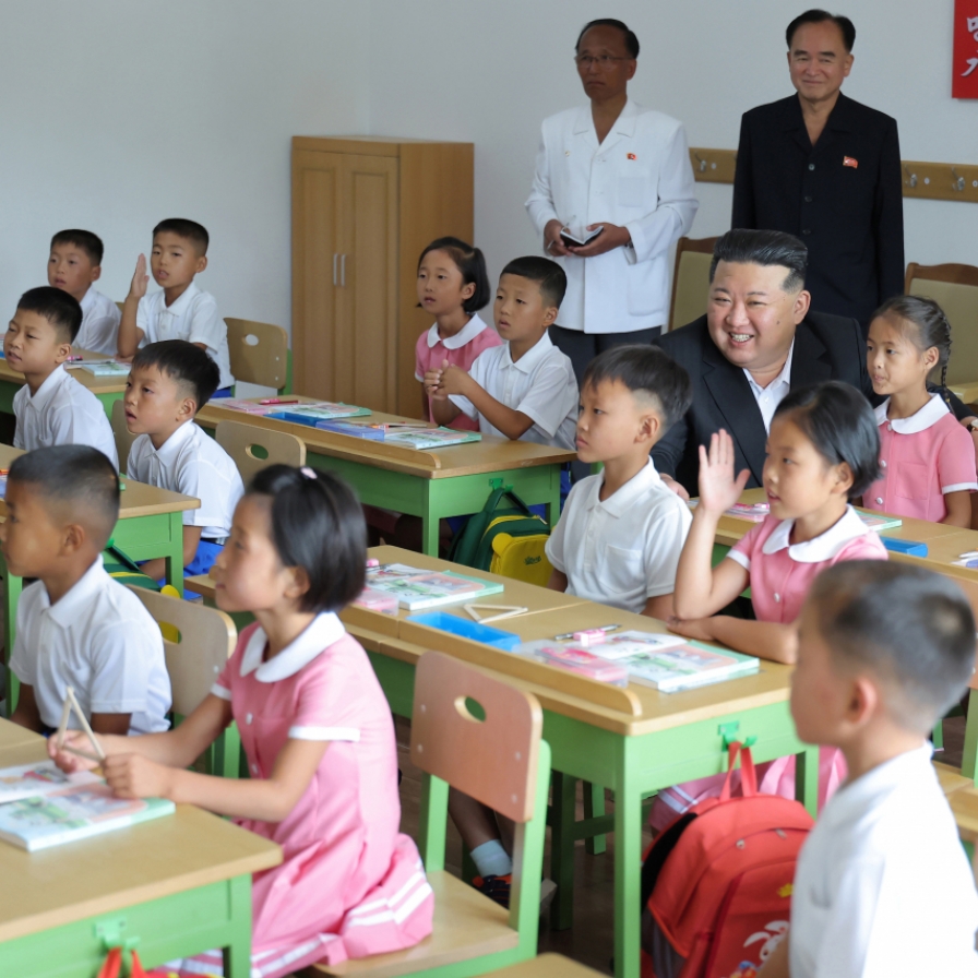 N. Korea's Kim attends demonstration class for children from flood-hit region