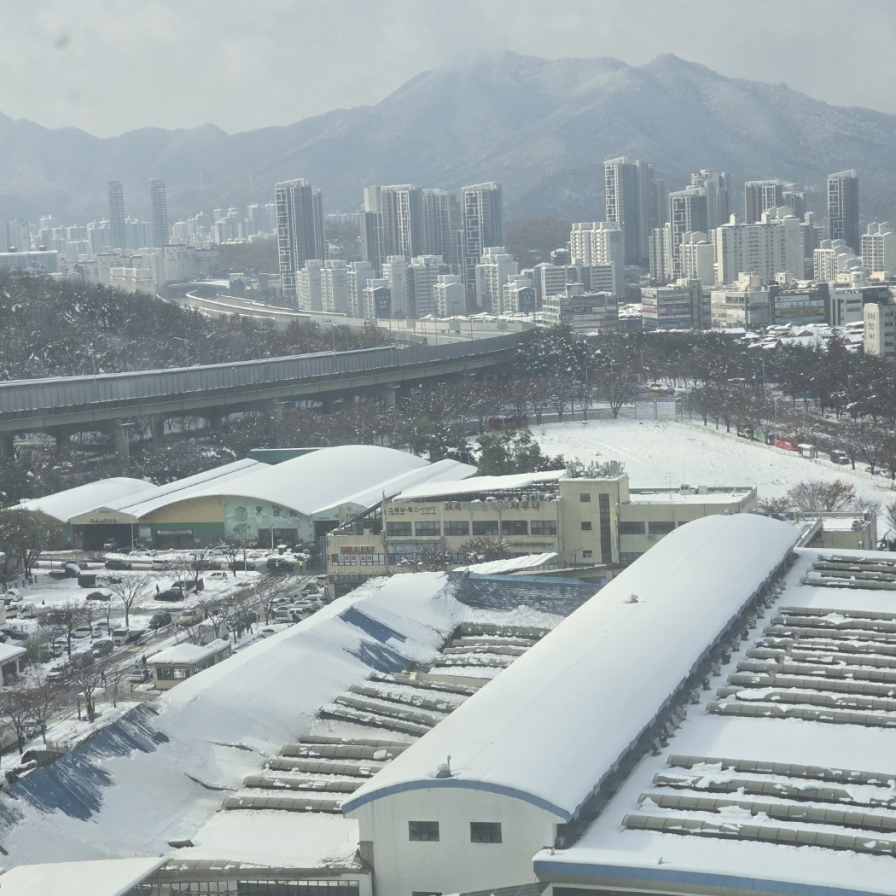 Roof collapses at Anyang wholesale market due to snow, 1 injured