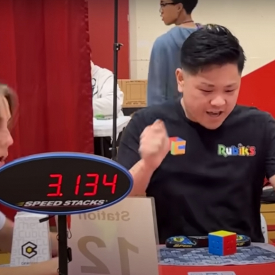 Korean-American speed cuber sets a new world record in 3.13 seconds