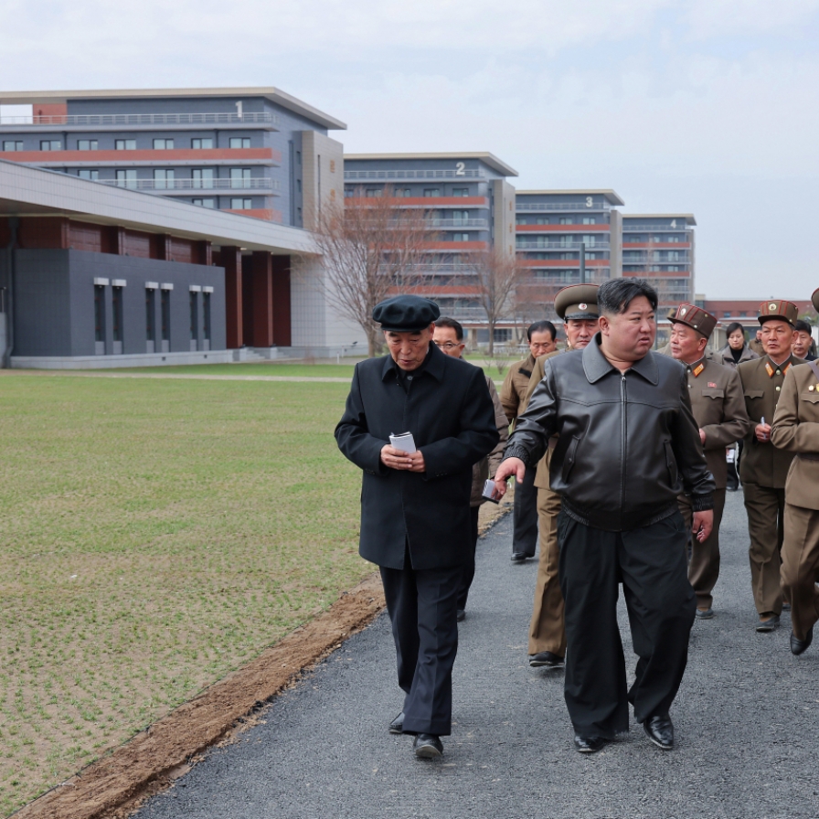 N. Korea's Kim inspects construction site of ruling party's training school