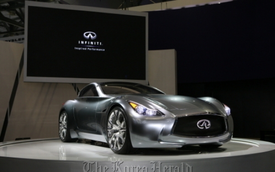 Infiniti Essence concept car on display