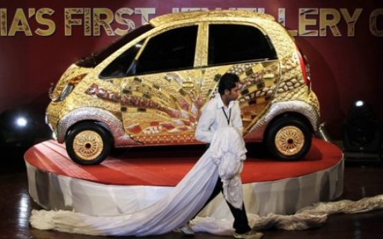 World’s cheapest car now covered with gold, jewels