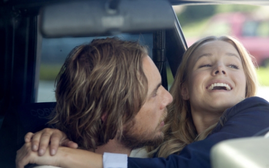 Dax drives and Kristen happily rides shotgun in ‘Hit and Run’