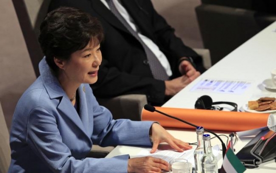 Park calls for ending N.K nuclear program