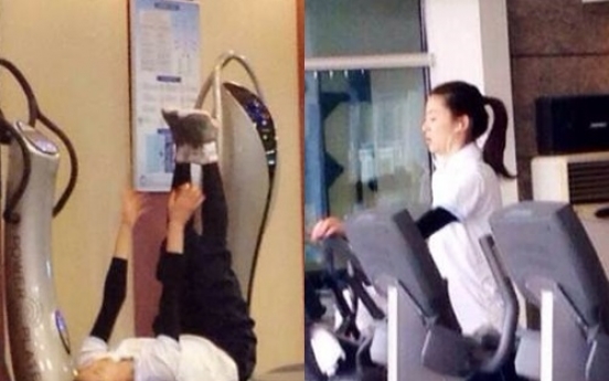 Jun Ji-hyun spotted at Chinese gym