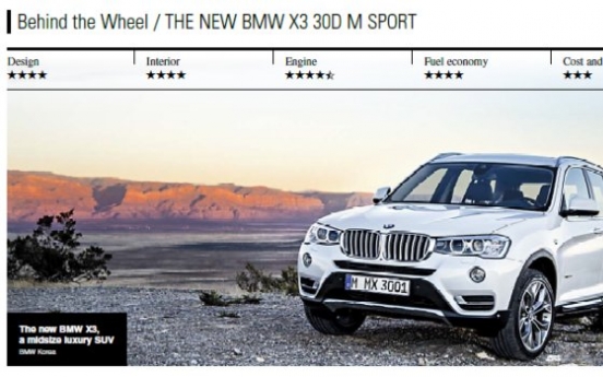 BMW X3 SUV offers sporty driving experience