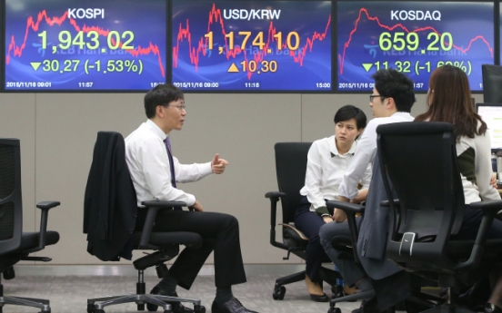 Korean stocks hit 50-day low after terror attacks