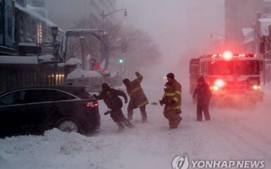 美동부 최고 101.6㎝ 폭설…20명 사망·8천500억 피해