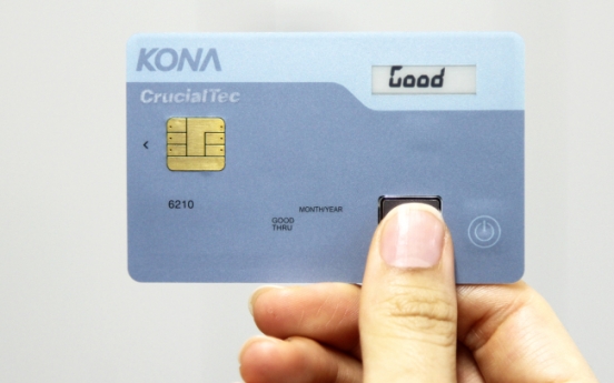 CrucialTec, Kona-I introduce biometric credit card