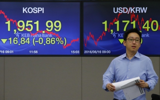 Seoul stocks dip to almost 1-month low on global uncertainties