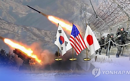 S. Korea, US, Japan defense officials discuss response to NK missile threat