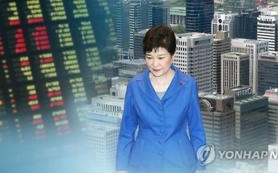 Stock market gains less than 4% under Park's term