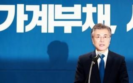 Moon vows to fight household debt