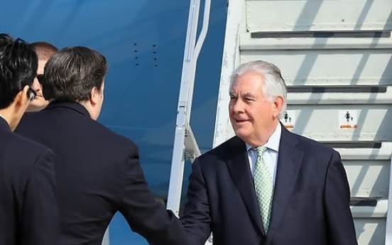 Tillerson begins trip to S. Korea amid growing NK threats