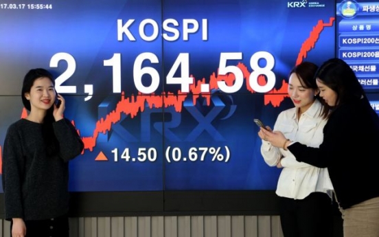 Kospi touches fresh near 2-year high