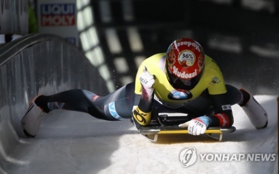 German skeleton slider wins inaugural race at Korean Olympic track