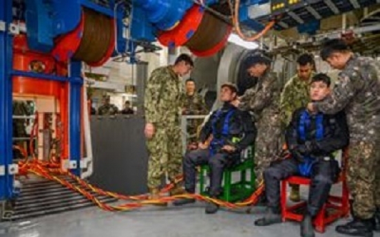 Korea, US hold joint naval salvage training