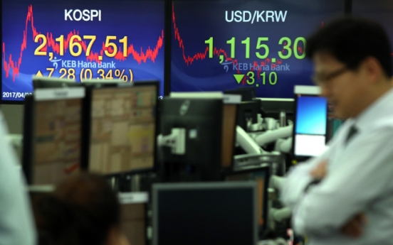 Seoul stocks edge down on risk-off sentiment