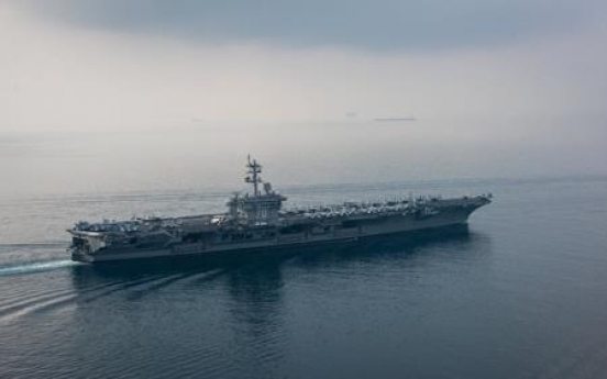 Carl Vinson is sailing toward Korea now -- it wasn't before