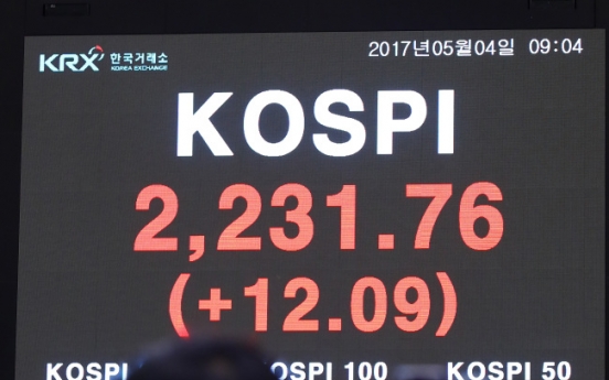 Kospi hits record-high in morning trade