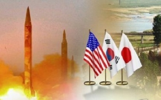 S. Korea, US, Japan assure unity against N. Korea's provocation