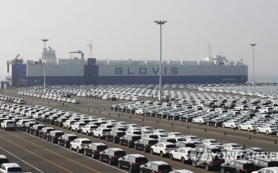 Korea's auto exports jump 11.6% in April