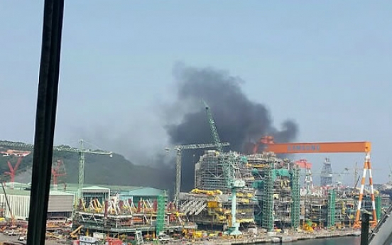 Samsung Heavy ordered to partially suspend operation after fire