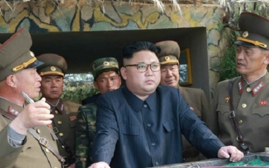 NK leader inspects test-fire of new anti-aircraft weapon