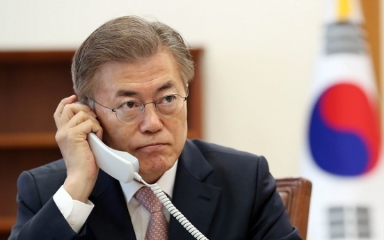 Moon, UAE prince hold phone talks over NK nukes